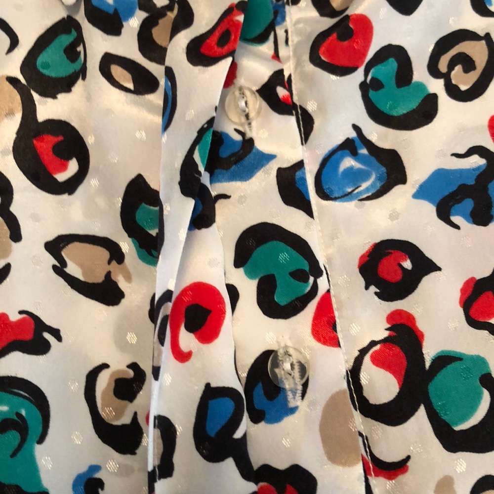 Vtg Lightweight Polyester Abstract Pullover Blouse - image 6